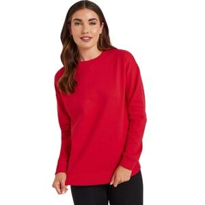 LONG TALL SALLY Red Sweatshirt Crew Neck Long Sleeve Women’s L.